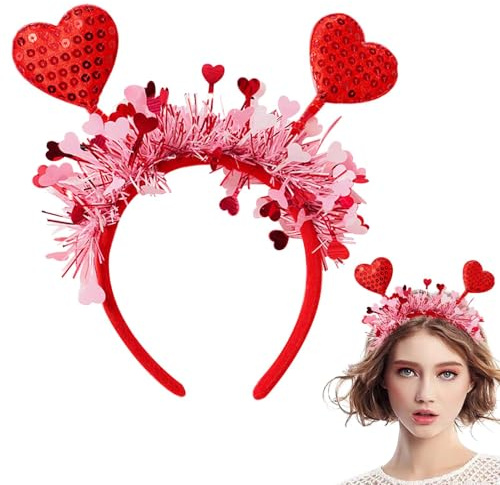 Diadema De Beso,Disfraces Del Día De San Valentín Mujer | Accesorios para el cabello con forma de corazón Diadema para el día de San Valentín | Accesorios para el corazón, accesorios para fotos de aro