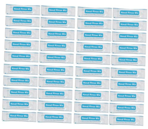 Healeved 80piezas Sal Nasal Sin Mezcla De Lavado Nasal Rápida Sal Fisiológica Para Cuidado y Limpieza De Nariz Adultos Bolsa Portátil Para Uso Diario