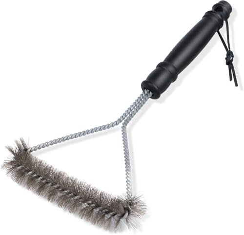 Heyumybit Spazzola Barbecue,Spazzola per Griglia,Spazzola Triangolare Barbecue,Spazzola per Pulizia Barbecue,Spazzola per Barbecue in Acciaio Inossidabile per Tutti i Tipi di Griglia Accessori Barbec