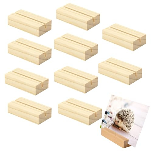 Portacarte in legno 10 pezzi porta cartellini da tavolo 7x3.5cm segnaposto rustico per matrimonio feste eventi decorazione naturale