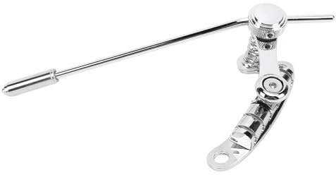 RiToEasysports Guyker Tremolo Electric Guitar Bridge Stop Bar Tailpiece, CR Plated Aluminium Alloy, SG Guitars, Ideal Ersättningsdel, Premiuminställning, Kompatibla Modeller, Förbättrad Resonans,