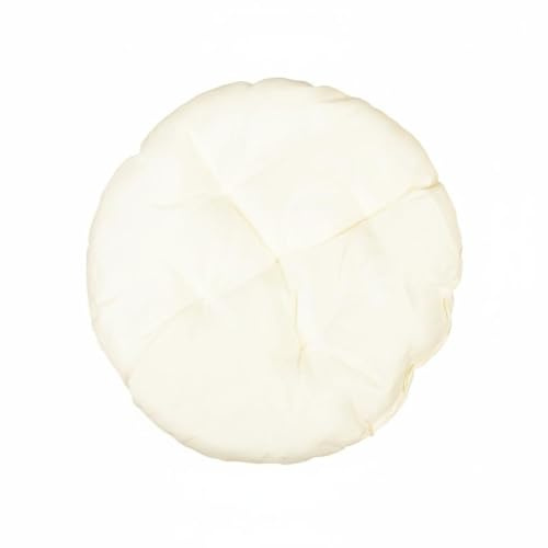 predolo Reversible Cat Sleeping Pad Multi-Season Cat Bed Washable Round Pet Cushion for Kennels, White, 40CM