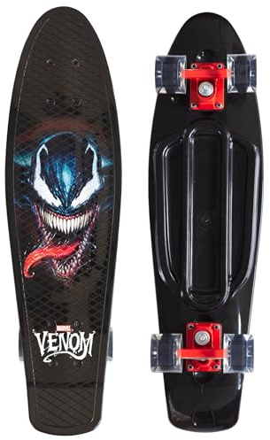 Marvel Venom Monopatín para jóvenes, Fish Skateboard, Tabla de 67 cm, Antideslizante, Estable hasta 100 kg (Marvel)