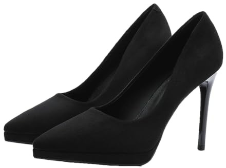 Vosswear Zapatos de tacón Plataforma Mujer Punta Afilada tacón Fino