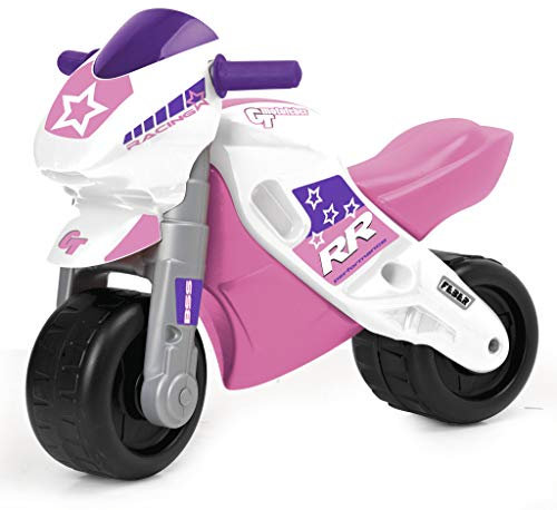FEBER - Motofeber 2 Racing Pink, voiture à pédales rose avec casque et roues larges pour la stabilité et la protection, à utiliser à l'intérieur ou à l'extérieur, pour garçons ou filles de 3 à 5 ans, FAMOSA (800008174)