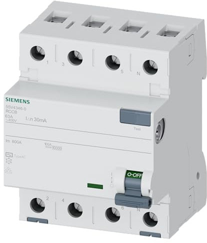 Siemens 5SV Leitungsschutzschalter clase-ac 4-polig 63 A 30 mA 70 mm