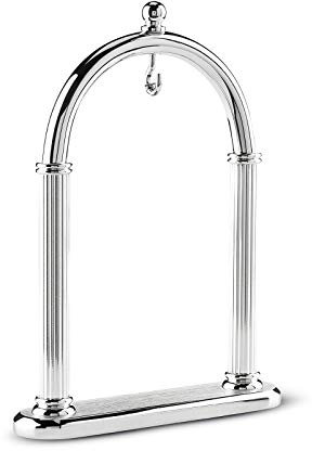 Capital Espositore per orologio da tasca, supporto da tavolo in ottone per orologio da tasca, orologio non incluso (Cromo_argento)