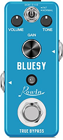Rowin Guitar Bluesy Pedal Vintage Blues Style Distortion Effect Pedal Wide Range Frequency Response With Mini Size True Bypass
