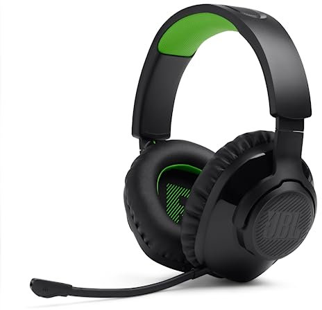 JBL Quantum 360X Auriculares inalámbricos con bluetooth para Xbox, micrófono desmontable, cancelación activa del ruido, QuantumSOUND Signature, 22 horas de batería, negro