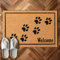 HOMELEVEL Coir Doormat - 60 x 40 cm Heavy Duty Door Mats - Welcome Mat for Indoor or Outdoor Use - Coconut Matting Doormats Outside or Inside - Paw Print Design