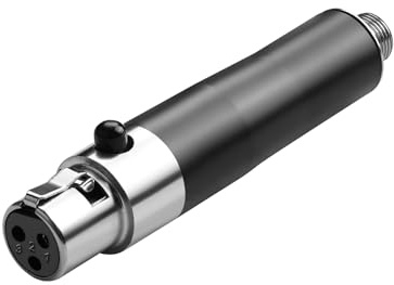 QIANRENON Adaptador de micrófono inalámbrico Mini XLR a 3,5 mm – Conector TRS 3,5 mm hembra para micrófono Lavalier, 1/8 estéreo hembra