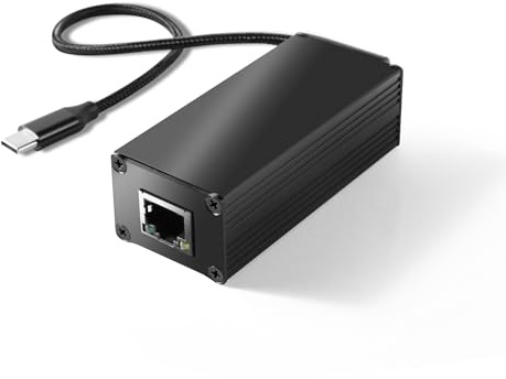 REVODATA Gigabit PoE to USB-C Converter Adapter, Type-C Output Power & Ethernet 2 in 1, Max 45W 5V to 20V Charging for Smart Phone/Tablet/Laptop, 1000 Mbps Rate, IEEE802.3af/at/bt (GPD2CBT-20V)