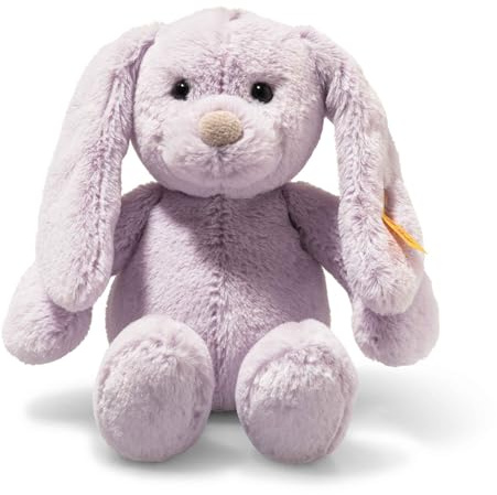 Steiff Tilda Hase 20cm lila, Plüschtier mit Schlappohren, Soft Cuddly Friends, Flauschiges Stofftier zum Kuscheln und Spielen, Kuscheltier für Mädchen und Jungen, waschmaschinenfest