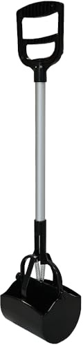 Unibos | Heavy Duty 27 Inch Jumbo Pooper Scooper Shovel, Long Reach Dog Waste Scoop Pickup Remover Easy Squeeze Trigger, 70x13.5x12cm