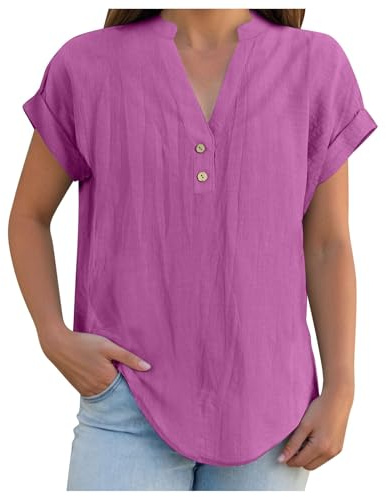 Lös bomull och linne sommar vardaglig utomhus t-shirt plus size andningsbar toppar batik t-shirt kvinnor