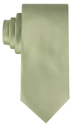 Haggar Men's Satin Solid Tie, Sage, One Size