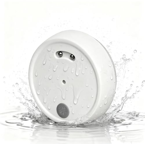 eMylo Water Sensor,Water Detector Alarm Leak Detector,Flood Sensor WiFi Water Leak Detector for Home with 100dB Adjustable Alarm and App Alerts,Compatible with Tuya/Smart Life (Sensor)