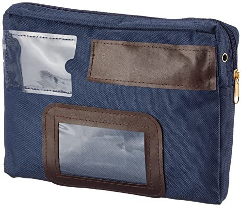 ALBA Pochette navette de caisse bleue en PVC à soufflet dimensions : 27 x 18,5 x 4 cm