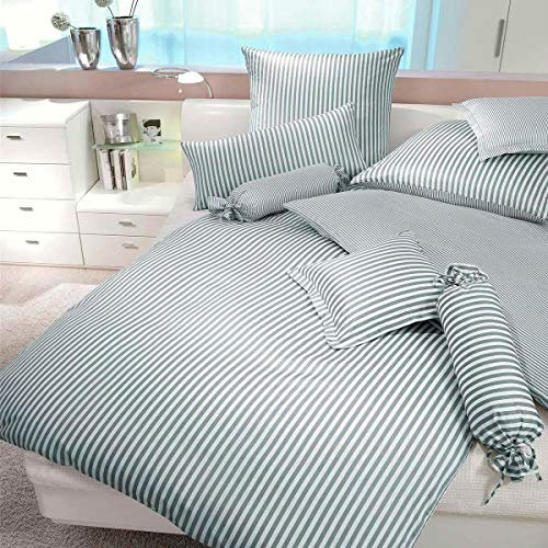 Janine Design Streifen-Bettwäsche modern Classic Platin Bettbezug einzeln 140x200 cm