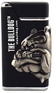 The Bulldog Amsterdam Briquet Tempête Gaz Réglable Rechargeable Gas Lighter (Noir)