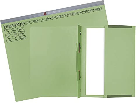 Exacompta 370225B 25er Pack Premium Kanzlei Hängehefter Exaflex Rechtsheftung, aus extra starkem Recycling Karton mit großer dehnbarer Tasche für Büro Kanzlei und Anwälte Blauer Engel Grün