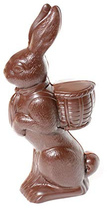 Krönner Zuckerfreier & Veganer Osterhase aus feinster Zartbitterschokolade gesüßt mit Erythrit und Stevia (19 cm / 110 g) – hochqualitativer Schoko Osterhase für Genuss ohne Reue