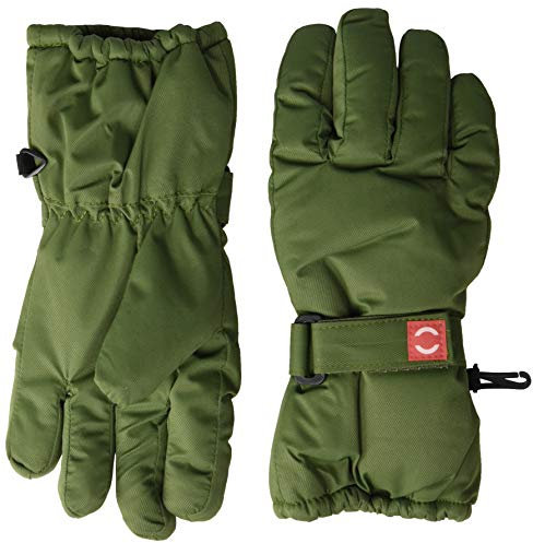 MIKK-Line - Melton Kinder & Babies Outdoor Toddler & Kid Extremely-warm Winter Gloves Handschuhe für kaltes Wetter, olivgrün, 9-10 Jahre