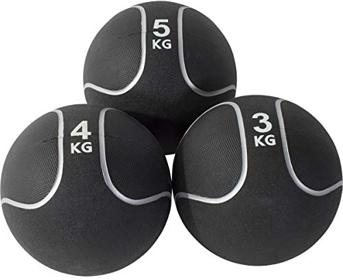Gorilla Sports® Medecine Ball - Individuel/Ensemble 1/2/3/4/5/6/7/8/9/10 kg Poids, Ø 23 ou 29 cm, Antidérapante - Slamball, Balles de Poids, Musculation, pour Fitness, Gym