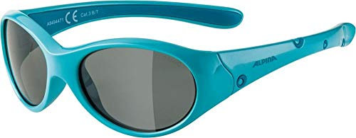 ALPINA FLEXXY GIRL - Flexible und Bruchsichere Sonnenbrille Mit 100% UV-Schutz Für Kinder, turquoise gloss, One Size