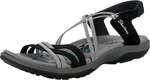 Skechers Reggae Slim–Takes Two 163112-BKCC, Womens sandals, black, 42 EU