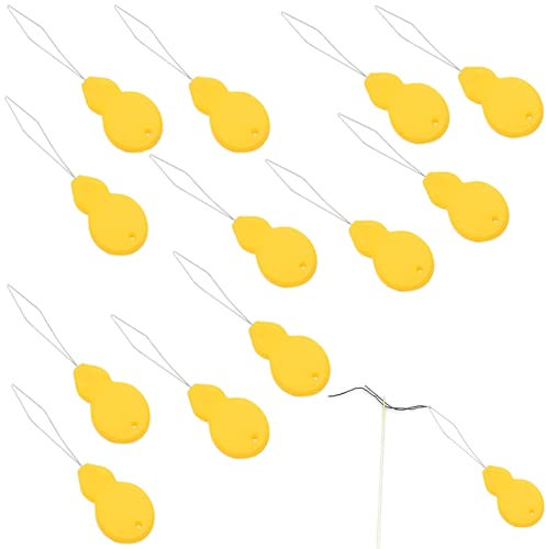 12 Stück Nadeleinfädler, Nadel Einfädler, Kunststoff Nähnadeln Einfädler, Handmaschine Nähen Einfädler Werkzeug, Einfacher Einfädle für Nadelöhr Hand Nähen Werkzeug