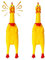 XFLYP 2 Stück 17cm Gummi Schreiend Hühner Spielzeug, Hundespielzeug Rubber Screaming Chicken Yellow Quietschende Dekompression Kleines Spielzeug zum Reinigen der Zähne