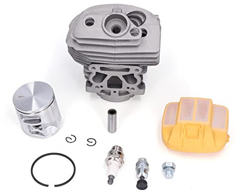 EVTSCAN Kettensäge 46 mm Zylinderkolbenbaugruppe Luftfilterdeckel Entlastungsventil Passend für Husqvarna 555 560 562 XP