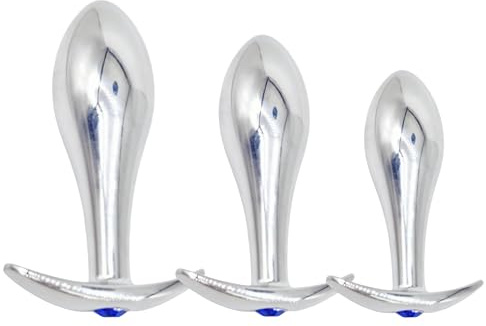 Plug Anale Metallo Jeweled Butt Plug Acciaio Inox, Plug Anali Dildo Masturbazione Sex Toys Massaggio Prostata Plug Dilatatore Anale per Donne e Uomini