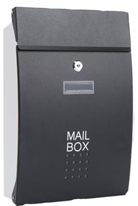 Letter Box Mail Box Through The Door Key Drop Box Heavy Duty Steel Through The Door Mailbox Mail Drop Box External Post Box(Black)