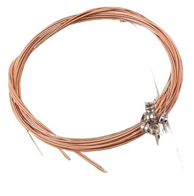 Corde per chitarra da concerto 6 pezzi di corde for chitarra, corde in ottone for chitarra acustica, corde in acciaio for chitarra folk, set di accessori for strumenti musicali(Red Copper String)