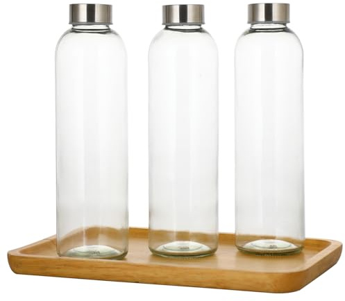 Eclaro 25oz Glass Cups 6 Pack with Cup Cleaning Brush, Heavy Base Dishwasher Safe Multipurpose Tumblers for Smoothie, Soy Milk, Drinks, Party & Daily Home Use