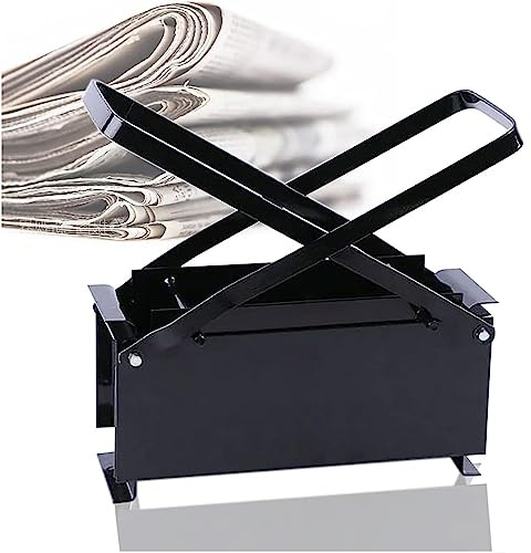 Briqueta de periódicos de bricolaje, ladrillo de tronco de papel de hierro resistente para calefacción ecológica y uso en estufas de fuego