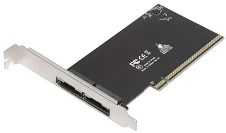 chenyang PCIe 3.0/4.0 X16 to 2 Port SFF-8654 8i PCI Express Expansion Card Adapter for eGPU External Graphics Card & SSD with 12cm Slot Bracket