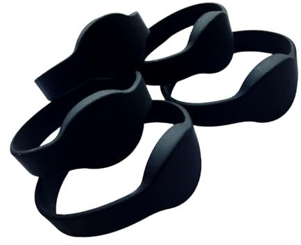 RFID-Armband für Zugangskontrolle aus Silikon, 125 kHz, EM4100, TK4100, Nur Lesezugriff, 5 Stück