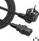 Kaltgerätekabel, Netzkabel C13 Kabel, 3 polig Kaltgerätestecker 1,5 m Stromkabel für PC, Monitor, Drucker, Geräteanschlusskabel, Haushaltsgeräte, Netzwerkgeräte Power Kabel, Schwarz