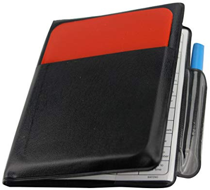 UK CELTD Referee Cards Red/Yellow Football Sport Wallet Notebook Pencil Soccer Refs Set