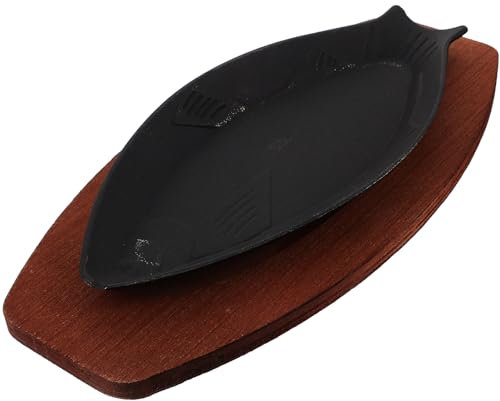 DOITOOL Pescado en forma de cacerola sartén durable freidora portátil Pan Plate