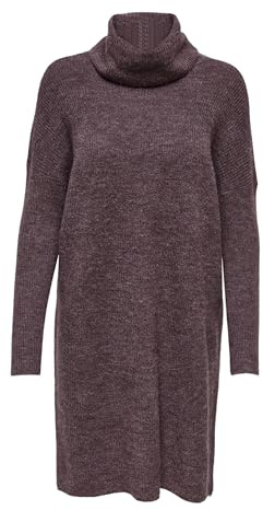 Only Onljana L/S Cowlnck Dress Wool Knt Noos Vestito, Rosa Marrone Melange, XS Donna