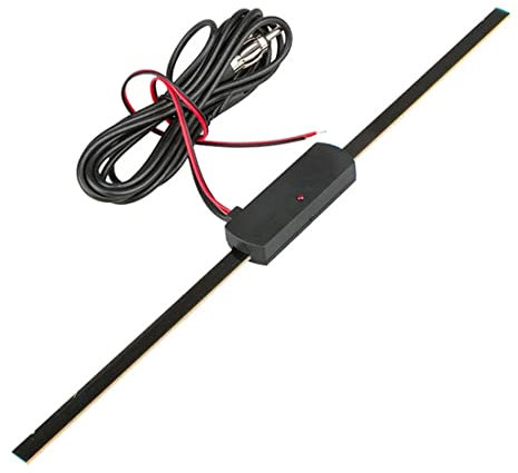 Antena de Radio electrónica para Coche, 1 Uds., Adhesivo Oculto para Parabrisas, Antena de Radio FM para Coche, Amplificador de señal, Amplificador de Antena Universal de 12V