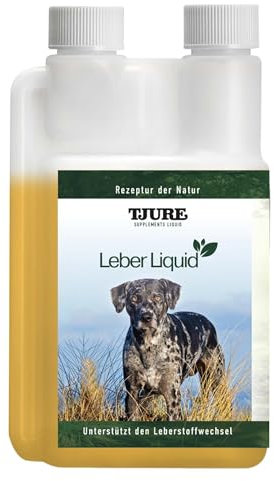 TJURE Leber Liquid für Hunde | 500 ml | Mit Mariendistel, Reishi & Löwenzahn | Natürliche Leberunterstützung durch Bitterstoffe & Kräuter | Hochkonzentriertes Kräuterliquid | Von Tierärzten entwickelt