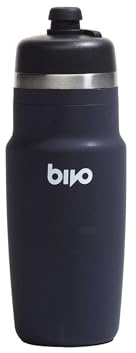 Bivo One 21oz Non Insulated Stainless Steel Bike Water Bottle - Lightweight for Cycling, Travel, Kids - No Plastic Taste, Fits Most Cages, Dishwasher Safe - (Black)
