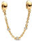 PHCLASY Gold Sicherheitskette Charms-Anhänger Weihnachten Bead Charms 925 Sterling Silber Pendant für Europäische Armbänder und Halsketten für Damen