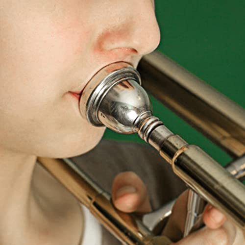 SEAFRONT Embout de Trombone Alto 12C, Laiton plaqué Argent, Compatible avec la Plupart des Trombones Alto, pour les Musiciens et les Débutants