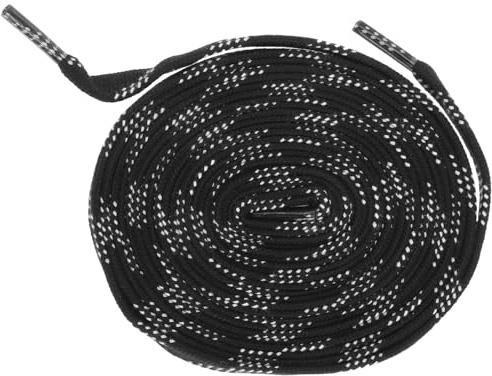 DIYEAH Cordones de Poliéster Encerados para Patines de Hockey sobre Hielo 1 Par 200 Cm Negro Cordones de Zapatos Deportivos Resistentes para Zapatillas Deportivas y Calzado Casual